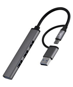T'NB TNB Hub 4 Ports USB 2.0 Selfpowered Compatible Pc/Mac Aluminium Finish