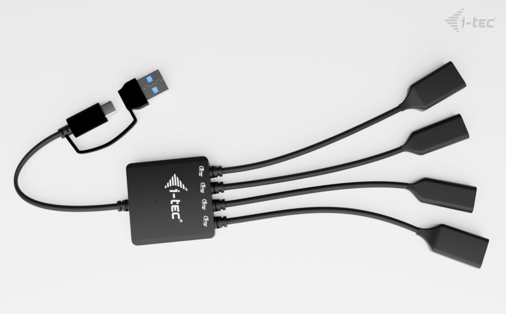 I-TEC USB-C/USB-A Cable HUB 4 port 2x USB-C 3.2 Gen 1 2x USB-A 3.2 Gen 1 – Image 3