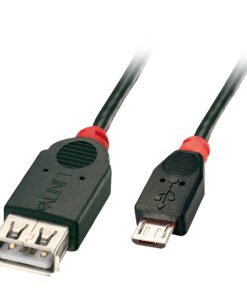 LINDY USB 2.0 Cable Type Micro-B/A OTG 0.5m Micro-B plug to A coupling
