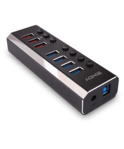 Alternative view of LINDY 4 Port USB 3.0 Hub with 3 Quick Charge 3.0 Ports