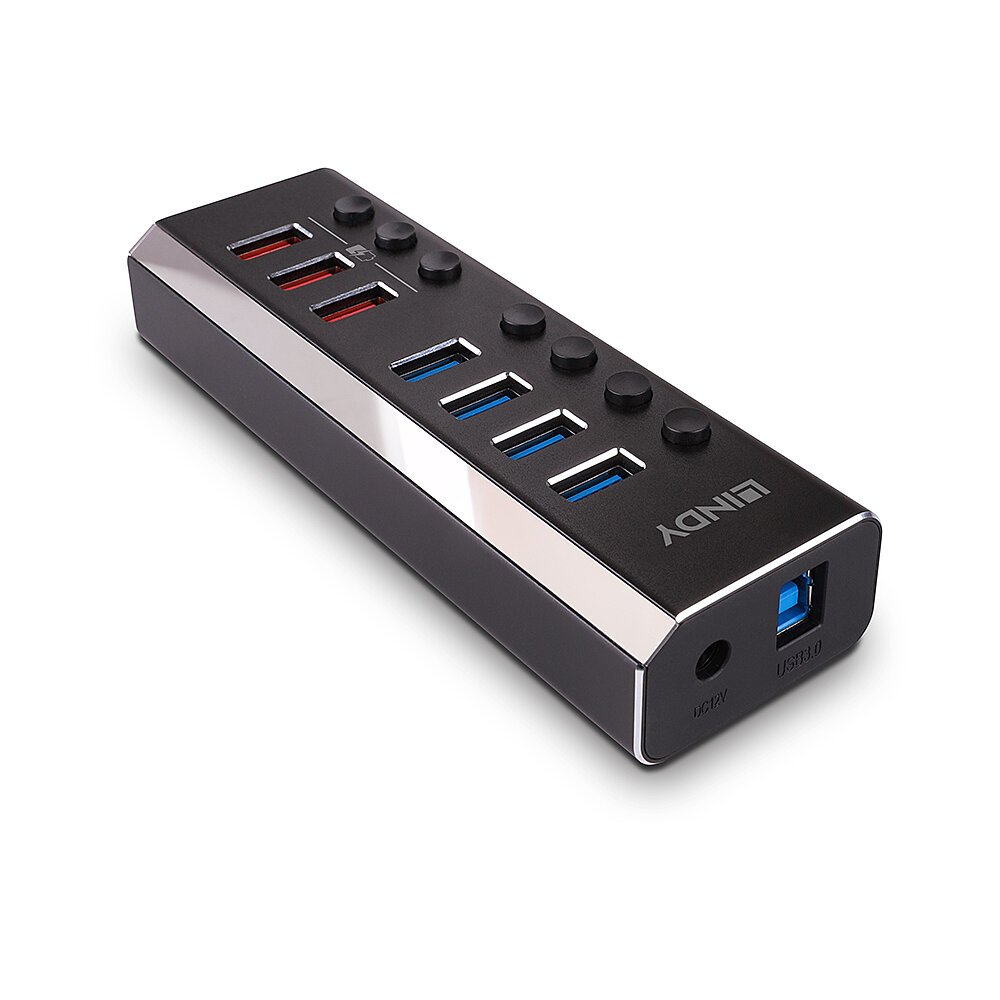 LINDY 4 Port USB 3.0 Hub with 3 Quick Charge 3.0 Ports – Image 2