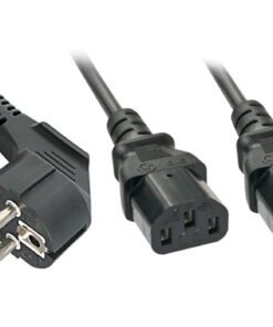 LINDY 2m Schuko to 2x IEC C13 Y-Cable