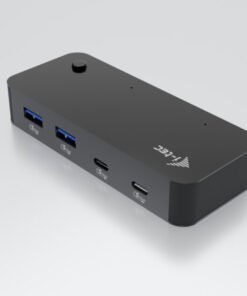 Alternative view of I-TEC Universal KVM HUB 2x USB-C 3.2 Gen.1 + 2x USB-A 3.2 Gen.1 1x USB-C power-in