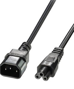 LINDY 2m IEC C14 to IEC C5 Cloverleaf Extension Cable