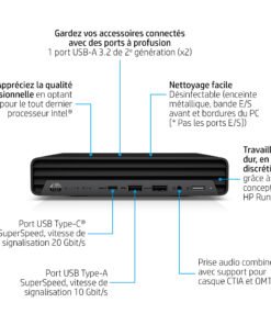 HP INC. HP Elite Mini 800 G9 Intel Core i5-14500 16Go DDR5 512Go M.2 PCIe NVMe SSD W11P 3/3/3 ax6G+BT – Image 2