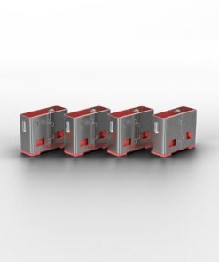 Alternative view of LINDY Clé USB et 4 bloqueurs de ports USB Rose