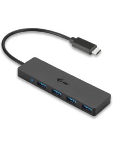 I-TEC USB C Slim Passive HUB 4 Port without power adapter for Notebook Tablet PC supports Win Mac OS compatible with Thunderbolt