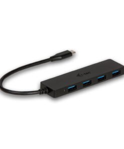 Alternative view of I-TEC USB C Slim Passive HUB 4 Port without power adapter for Notebook Tablet PC supports Win Mac OS compatible with Thunderbolt