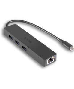 I-TEC USB C Slim HUB 3 Port with Gigabit Ethernet Adapter ideal for New Macbook Macbook Pro 2016 etc. compatible with Thunderbolt 3