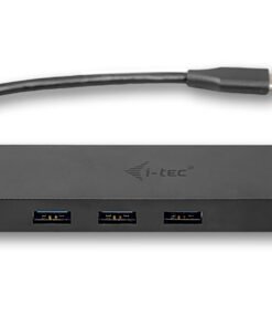Alternative view of I-TEC USB C Slim HUB 3 Port with Gigabit Ethernet Adapter ideal for New Macbook Macbook Pro 2016 etc. compatible with Thunderbolt 3