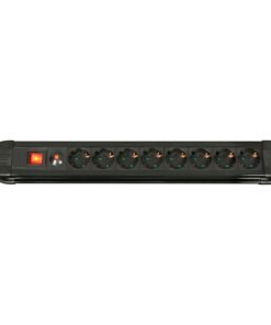 LINDY Mains 8 way gang socket with on/off Switch 3500W with overvoltage protection