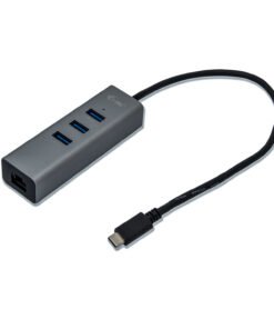 I-TEC USB-C Metal 3-Port HUB with Gigabit Ethernet Adapter 1xUSB-C to RJ-45 3xUSB 3.0 Port LED-Anzeige compatible with TB 3 – Image 3