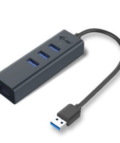 I-TEC USB 3.0 Metal 3-Port HUB with Gigabit Ethernet Adapter 1xUSB 3.0 to RJ-45 3xUSB 3.0 Port LED