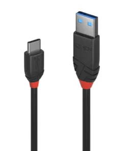 LINDY 1m USB 3.2 Type A to C Cable 3A Black Line