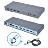 I-TEC USB 3.0/USB-C Dualdock 1x5K 2x4K 60Hz 2xHDMI 2xDP 1xGLAN 6xUSB 3.0 1xAudio/Mic Jack Kensington compatible with TB 3