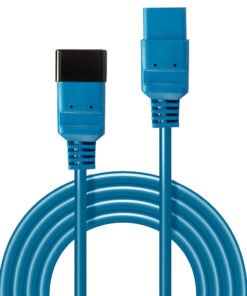 Alternative view of LINDY 1m IEC C19 to C20 Extension Cable Blue