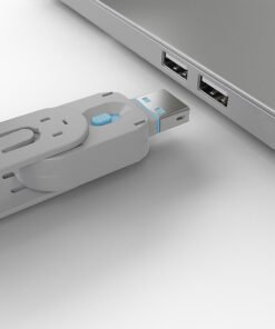 LINDY Clé USB et 4 bloqueurs de ports USB Bleu – Image 3