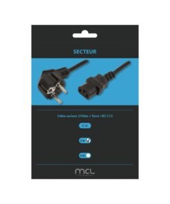 MCL-SAMAR MCL Cordon secteur IEC mâle (C14) / femelle (C13) - 1m