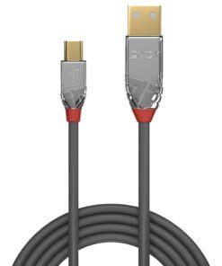 Alternative view of LINDY 1m USB 2.0 Type A/Mini-B Cable Cromo Line 480Mbit/s
