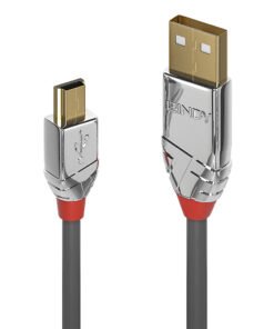 LINDY 1m USB 2.0 Type A/Mini-B Cable Cromo Line 480Mbit/s