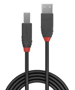 Alternative view of LINDY Câble USB 2.0 type A vers B Anthra Line 0.5m