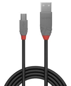 Alternative view of LINDY Câble USB 2.0 type A vers Mini-B Anthra Line 2m