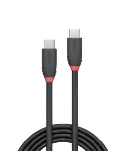 Alternative view of LINDY 1.5m USB 3.1 Type C Cable 3A Black Line