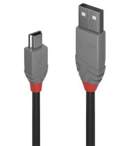 LINDY Câble USB 2.0 type A vers Mini-B Anthra Line 5m
