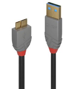 LINDY Câble USB 3.0 Type A vers Micro-B Anthra Line 0.5m