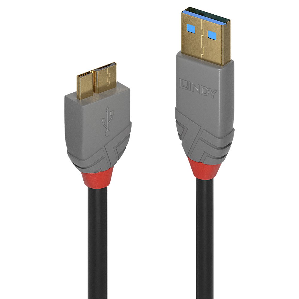 LINDY Câble USB 3.0 Type A vers Micro-B Anthra Line 0.5m
