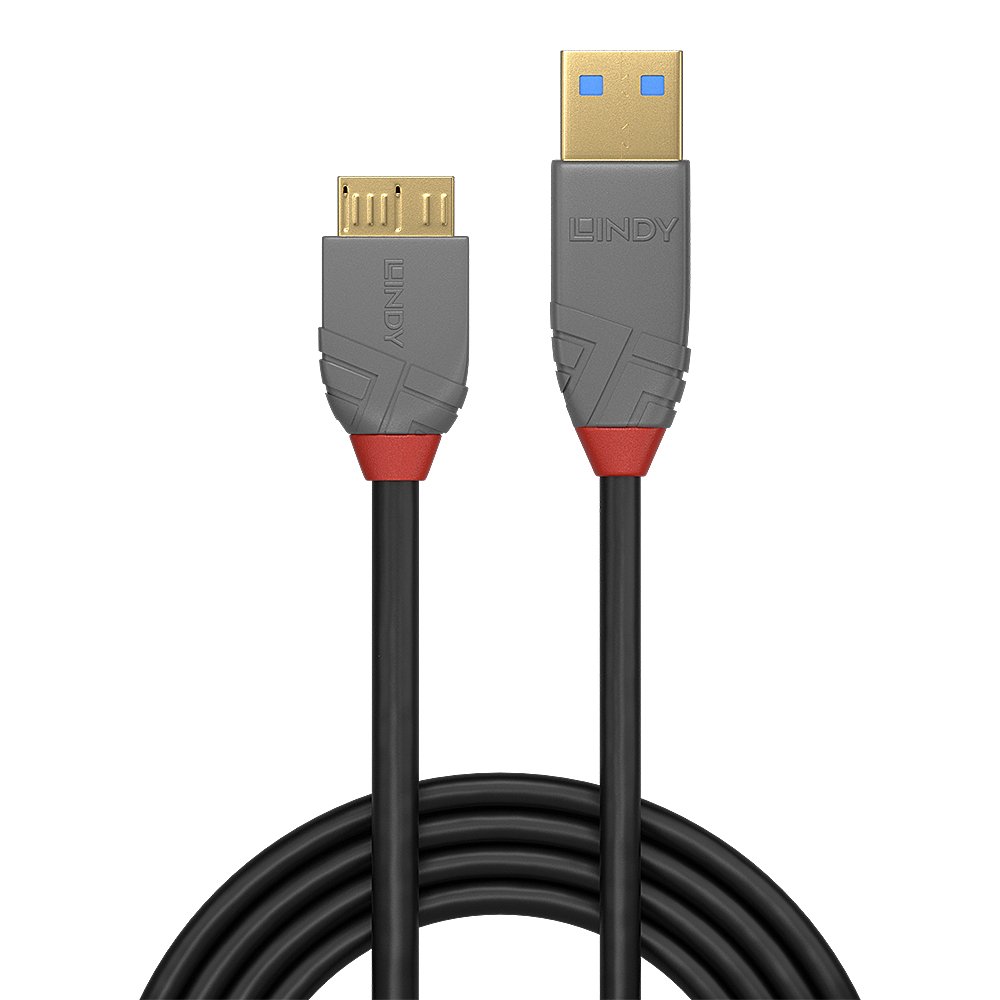 LINDY Câble USB 3.0 Type A vers Micro-B Anthra Line 0.5m – Image 2
