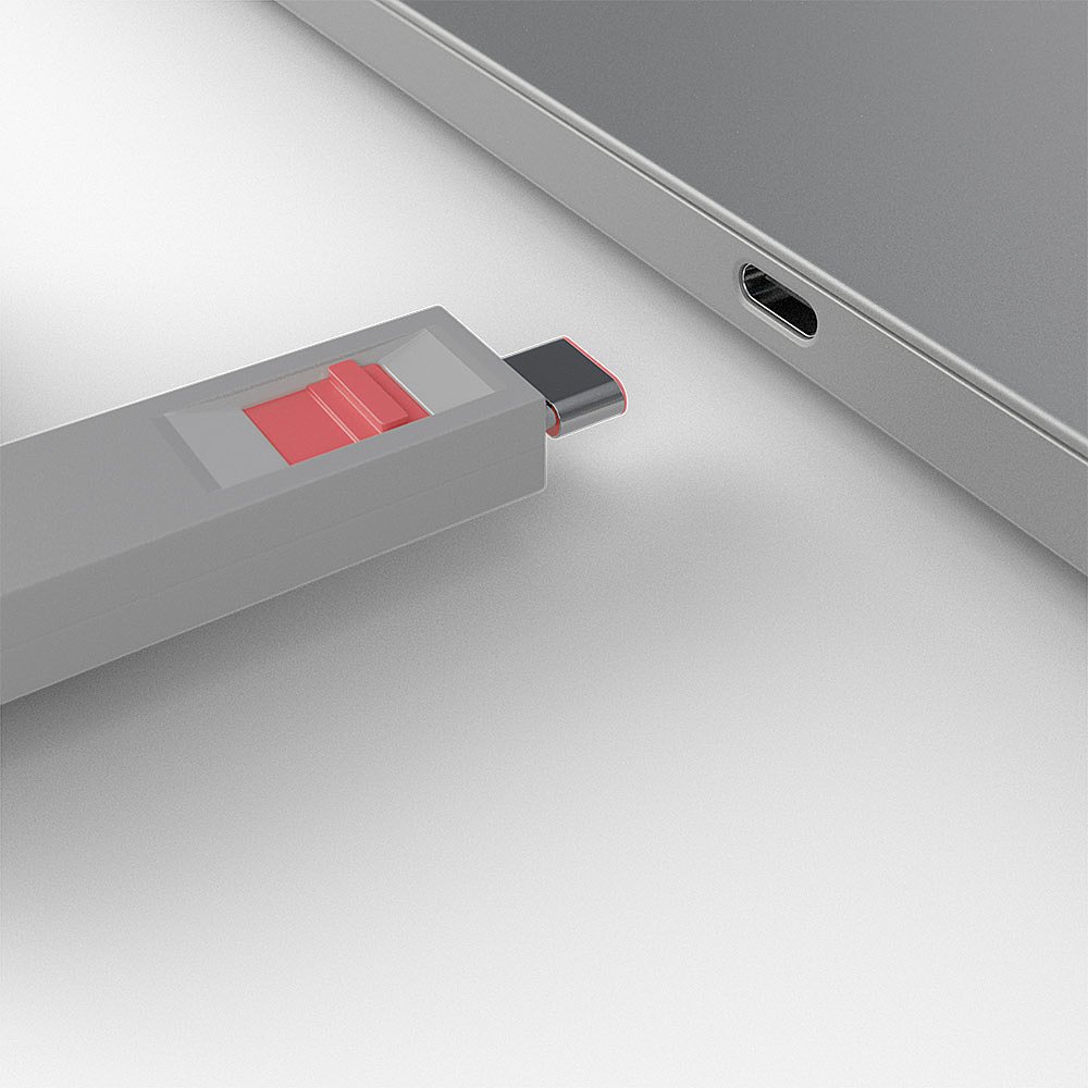 LINDY USB Type C Port Blocker Key - Pack of 4 Blockers Red – Image 3