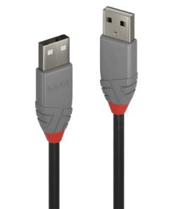 LINDY 0.5m USB 2.0 Type A Cable Anthra Line USB Type A Male to Male
