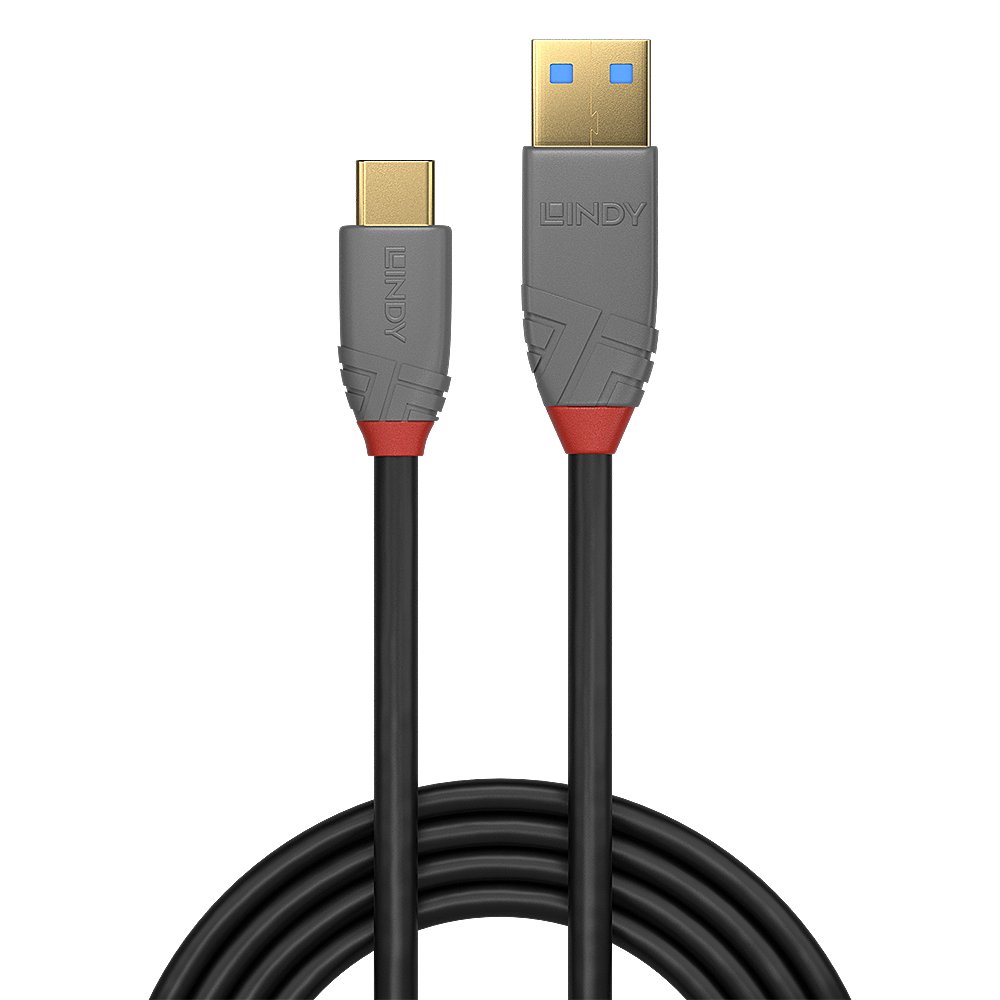 LINDY Câble USB 3.1 type C A 5A Anthra Line 1m – Image 2