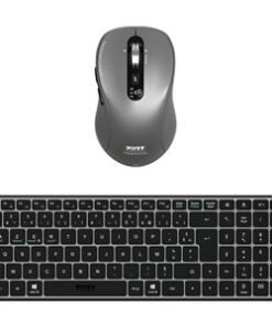 PORT DESIGNS Pack Keyboard Compact + Mouse Expert Rechargeable Combo BT+RF (FR)