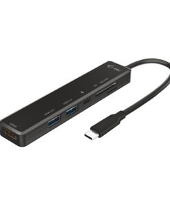 I-TEC USB-C Travel Easy Dock HDMI4K USB-C USB3.0 USB2.0 SD+microSD Card reader Power Delivery 60W 20cm USB-C Cable Sans Alimentation