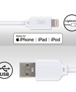 T'NB TNB Lightning/USB Cable 1m White – Image 2