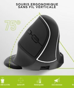 Alternative view of T'NB TNB ERGO Line Mini Ergonomic Wireless Mouse Vertical And Rechargeable Design Designed For Optimal Use