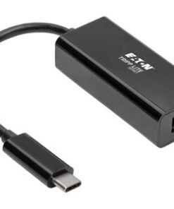 EATON TRIPPLITE USB-C to Gigabit Network Adapter with Thunderbolt 3 Compatibility Black