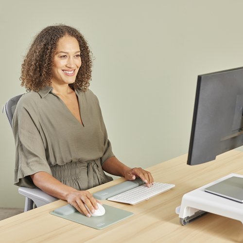 FELLOWES Repose-poignets clavier compact Breyta Sauge – Image 3