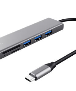TRUST Hub USB-C HALYX 5 ports 3 USB 1 SD et 1 micro-SD