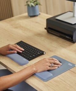 FELLOWES Repose-poignets clavier compact Breyta Bleu gris – Image 3