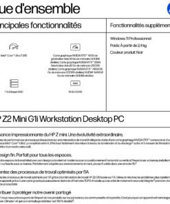 HP INC. HP Z2 Mini G1i Intel Core Ultra 7 265 16Go DDR5 1To SSD W11P 3/3/3 Wty – Image 3