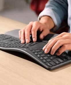 Alternative view of LOGITECH ERGO K860 for Business - Graphite - Central (FR)
