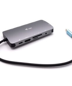 I-TEC USB-C Metal Nano Dock 1xHDMI 1xVGA 1xSD,1xmicroSD Cardreader 1xGLAN 3xUSB 3.1 1xUSB-C Data 1xUSB-C PD Sans Alimentation – Image 3