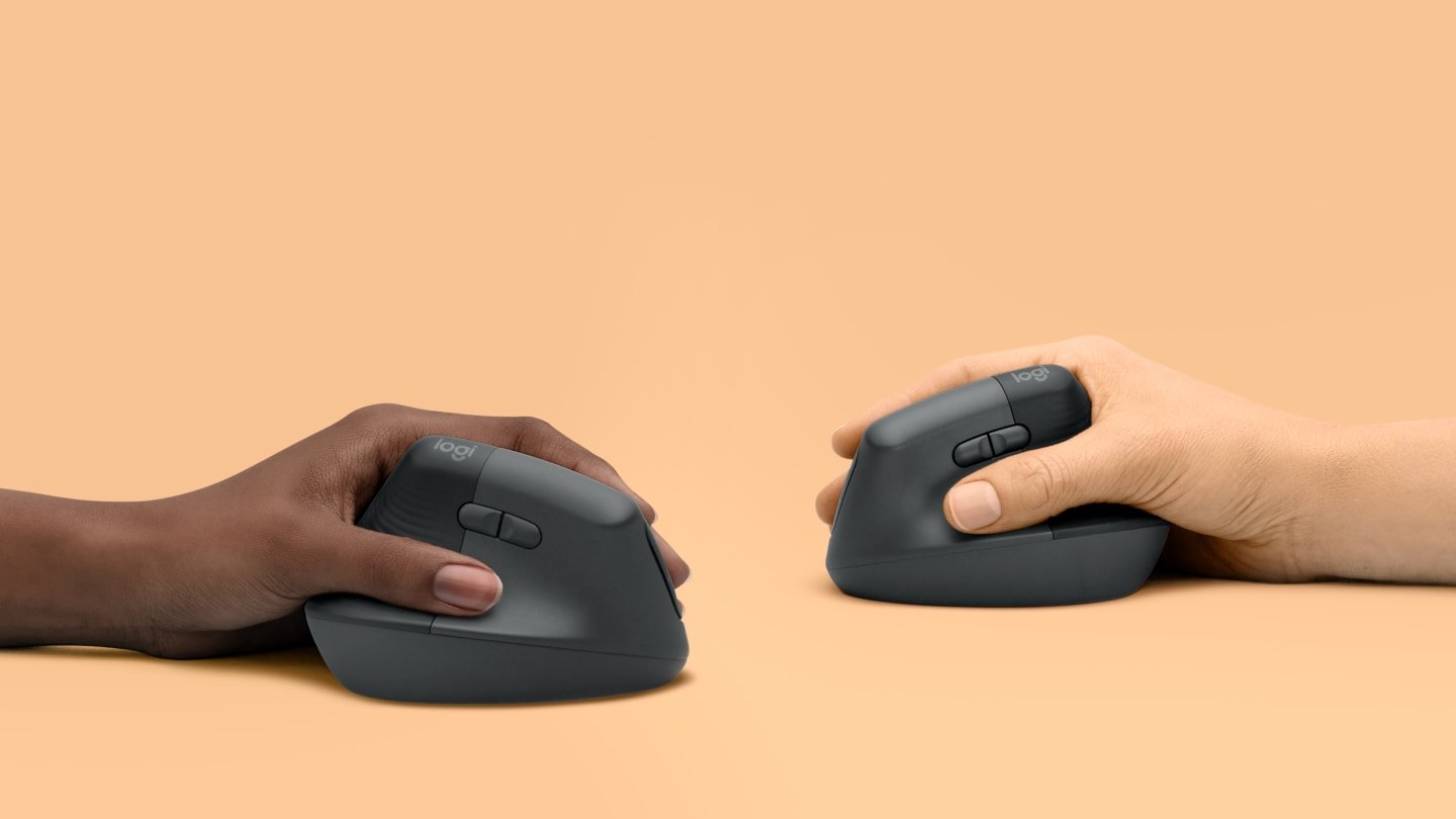 LOGITECH Lift Vertical Ergonomic Mouse Vertical mouse ergonomic optical 6 buttons wireless Bluetooth 2.4 GHz Bolt USB – Image 2