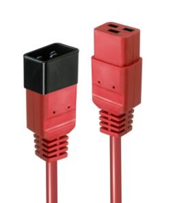 LINDY 1m IEC C19 to C20 Extension Cable Red