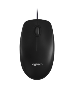Alternative view of LOGITECH M100 Mouse full size right and left-handed optical 3 buttons wired USB black
