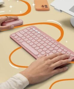 Alternative view of LOGITECH Pebble Keys 2 K380s - TONAL ROSE - (FRA) - BT - N/A - CENTRAL-419 - UNIVERSAL