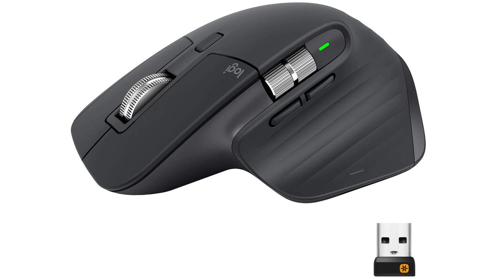 LOGITECH MX Vertical Vertical mouse ergonomic optical 6 buttons wireless wired Bluetooth 2.4 GHz USB wireless receiver graphite – Image 2